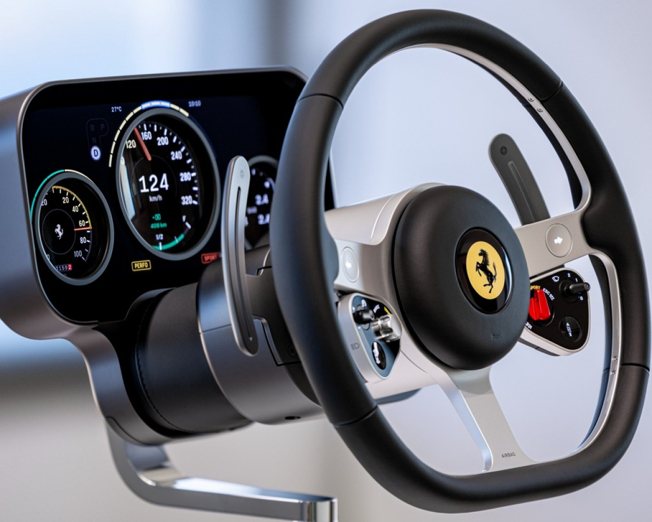 法拉利揭曉首款電動車Luce的內飾與操作介面