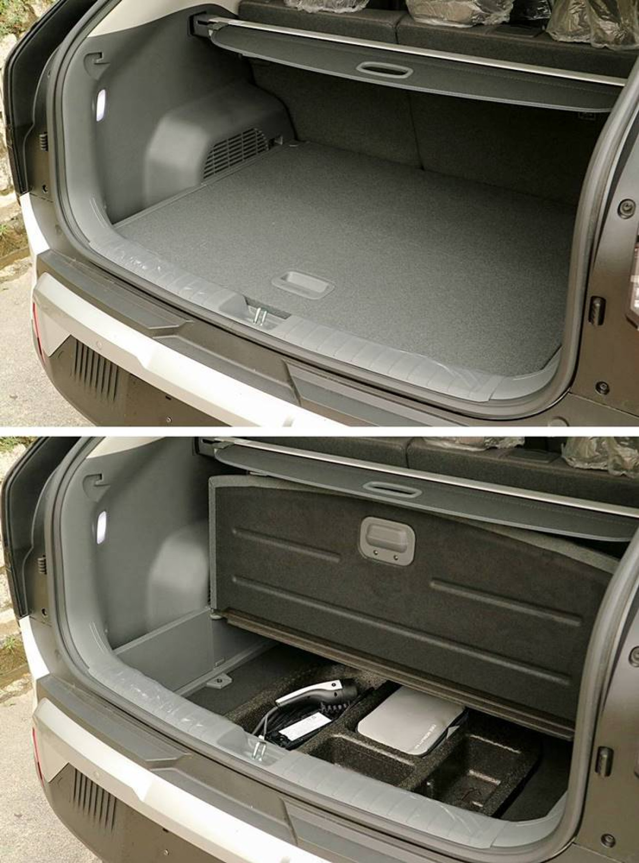 頭冚下有一個25L的儲物格，行李艙460L，趟平後座可增至1250L，底板下方可收納充電線。